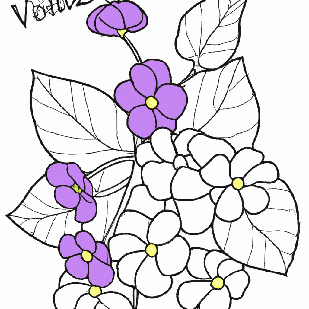 Violeta Para Colorir Desenho Divertido E Grátis Para Crianças