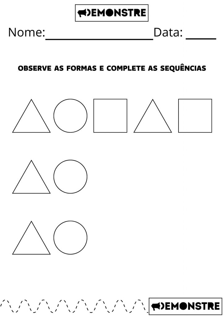 Atividade com figuras geometricas