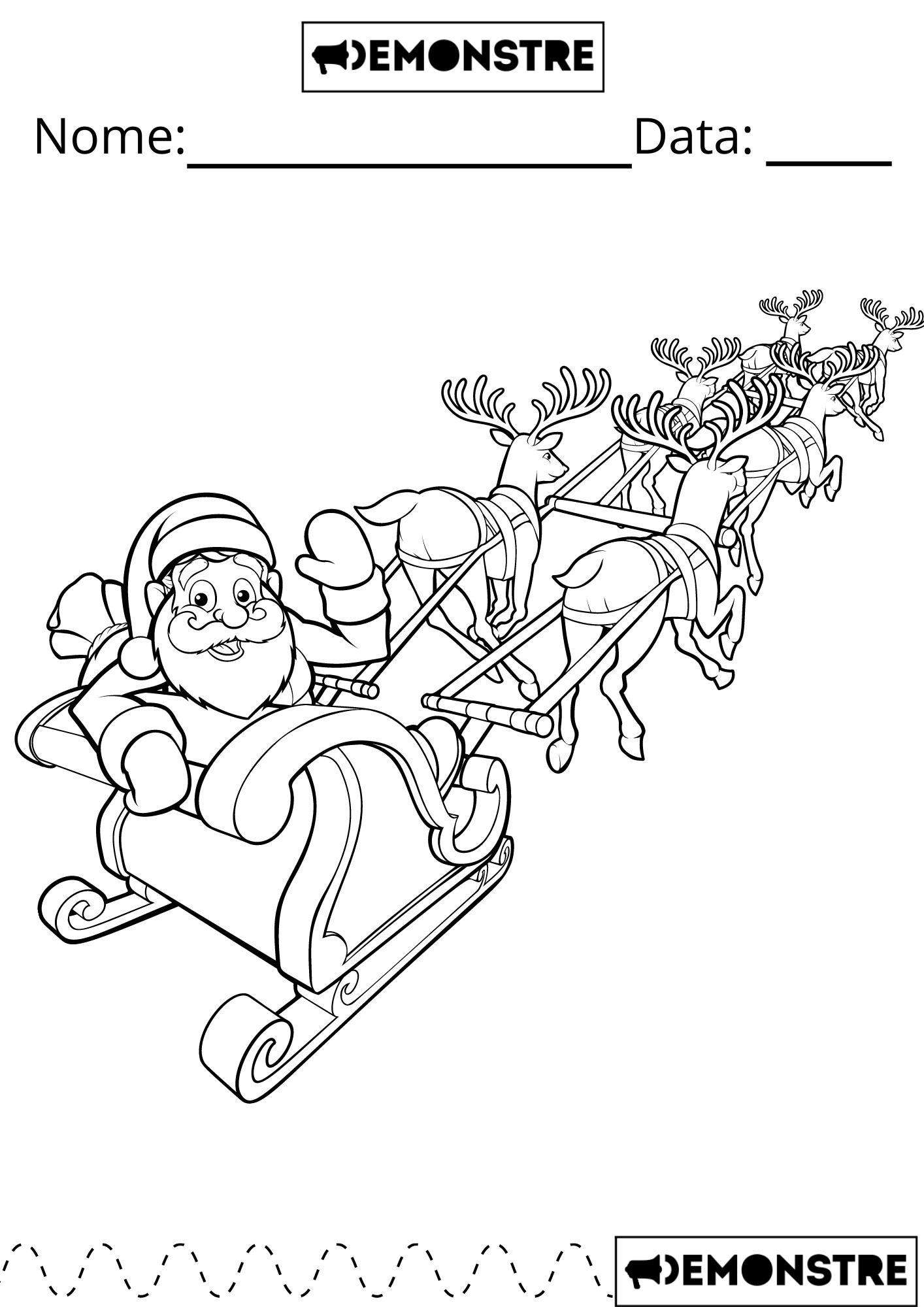 Papai Noel Para Colorir