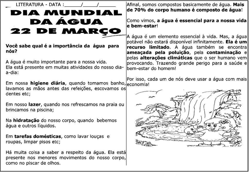 A importancia da agua para nos