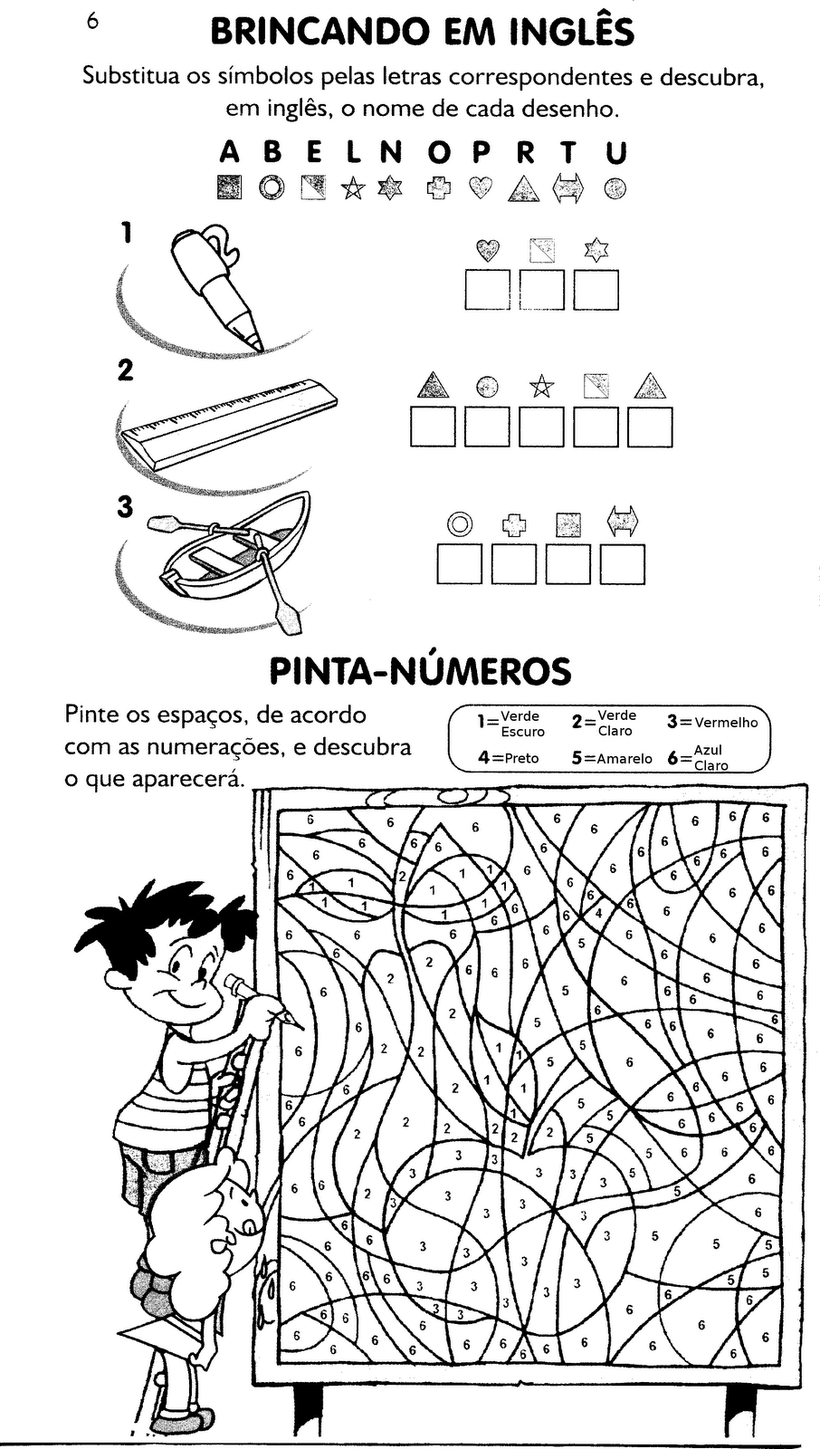 Brincando em Inglês e Pinta Números Brincando em Ingles e Pinta Numeros