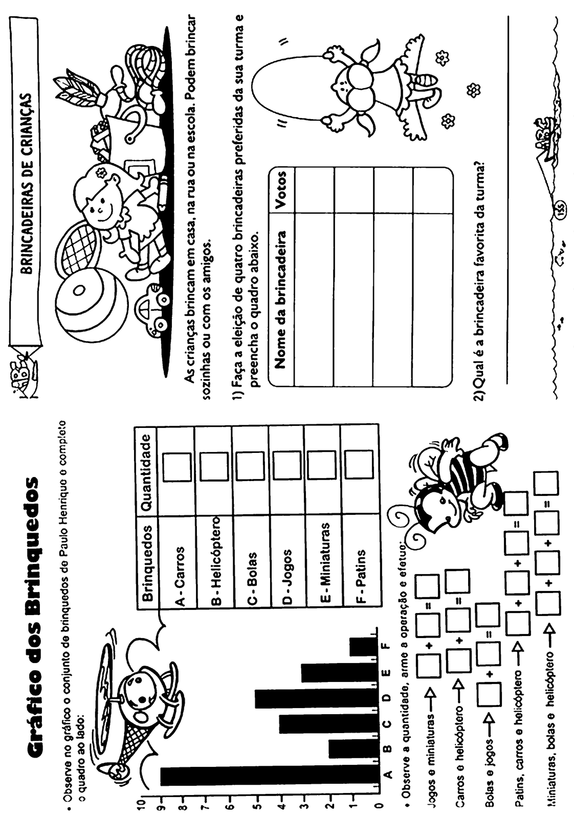 Grafico dos Brinquedos e Brincadeiras de Criancas