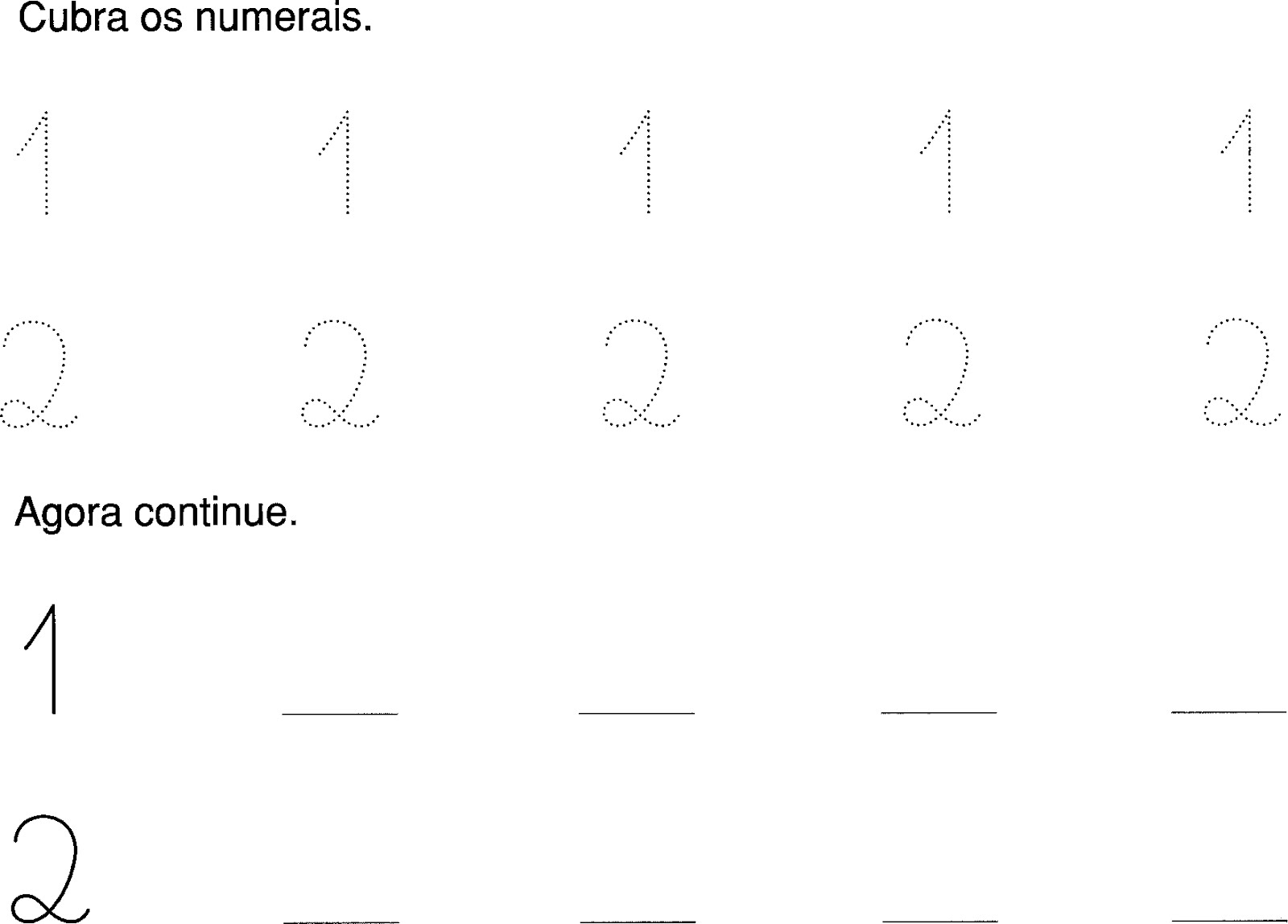 cubra os numerais