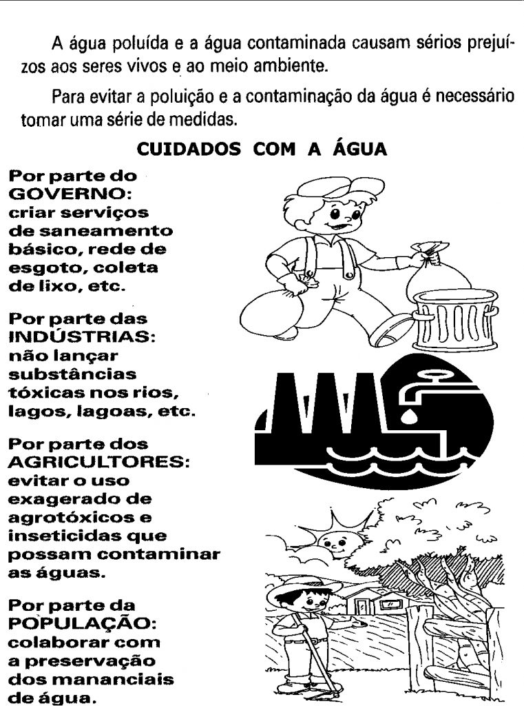cuidados com a agua