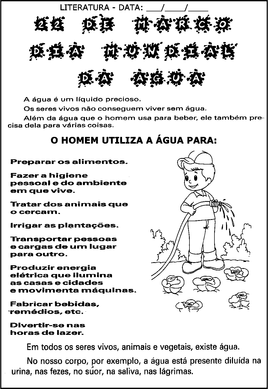 utilizacao da agua