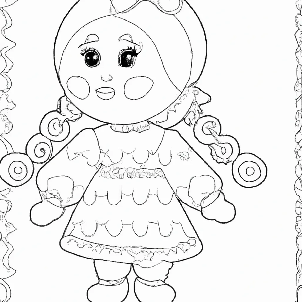 Atividade infantil de boneca desenhos artisticos criativos