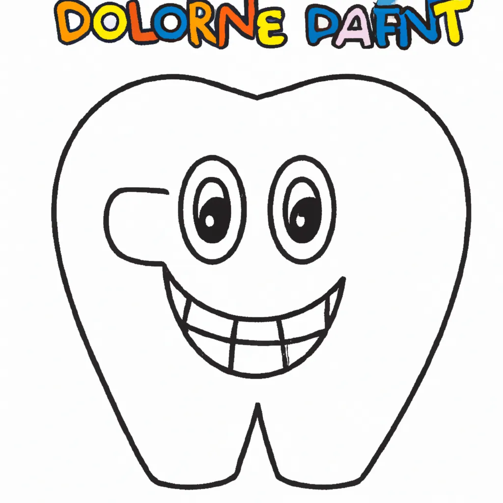 Atividade infantil de dentes desenhos divertidos