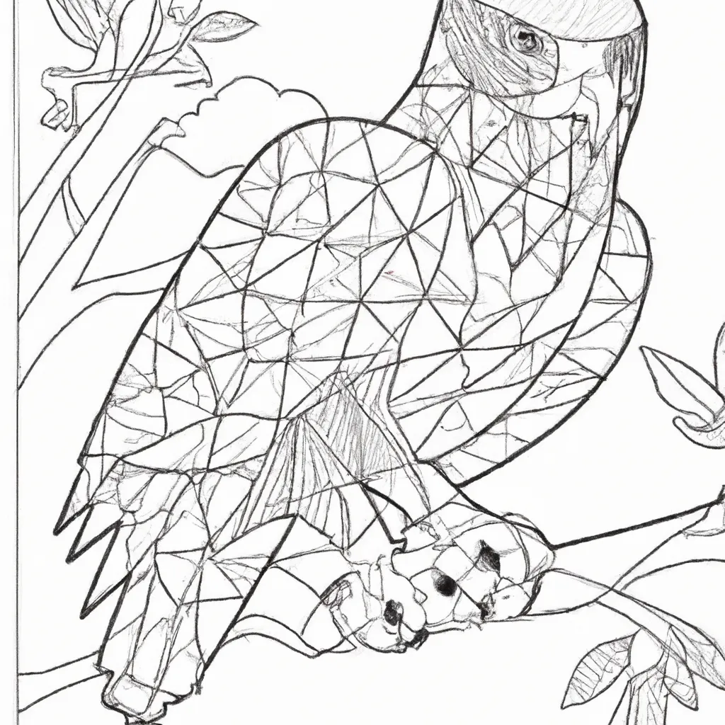 Atividade infantil de desenho aguia mar ilustracao aquatica