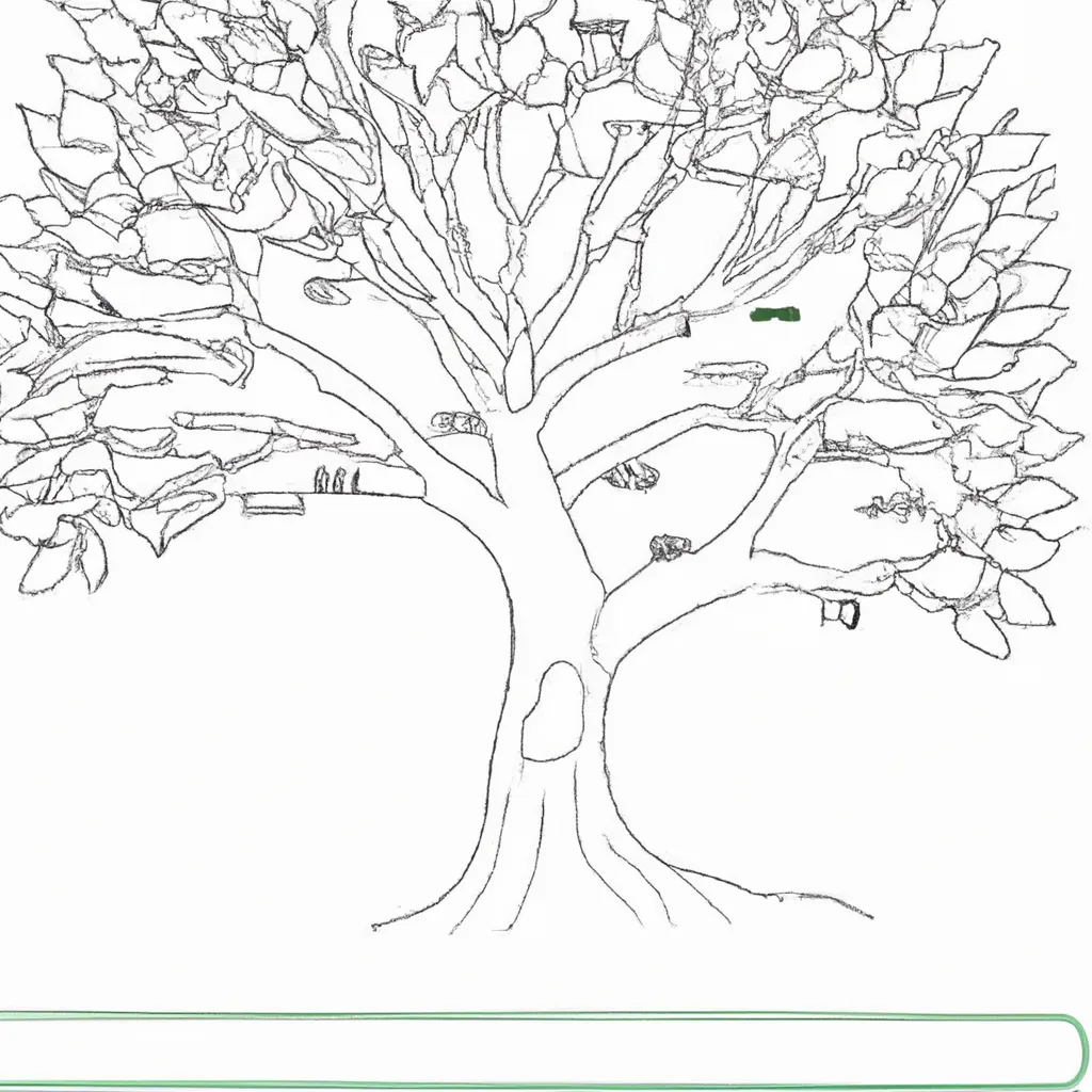 Atividade infantil de desenho arvore genealogica