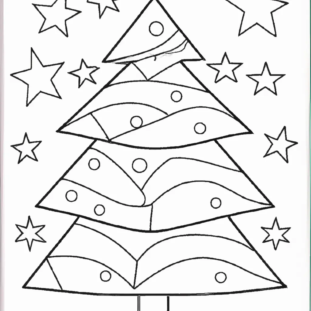 Atividade infantil de desenho arvore natal natalino divertido