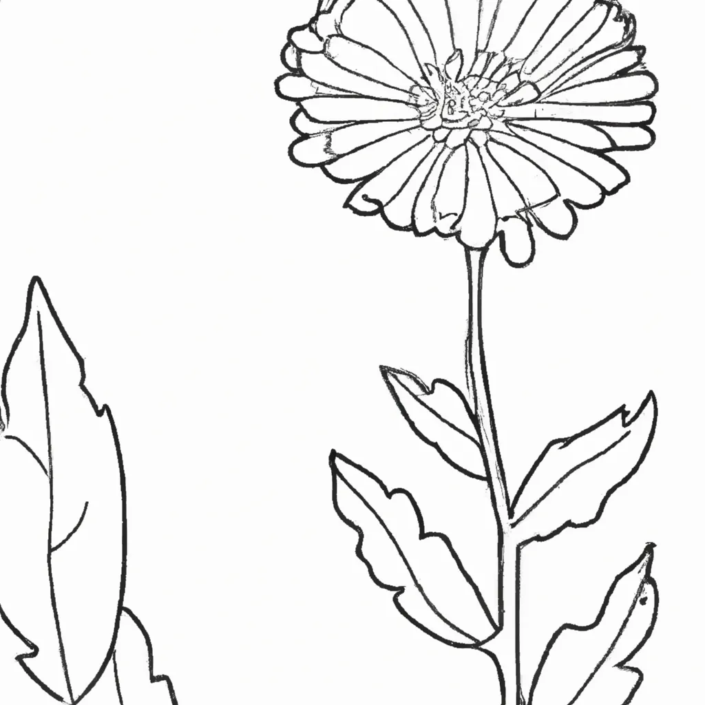 Atividade infantil de desenho caleendula