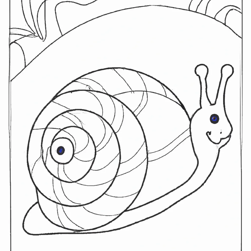 Atividade infantil de desenho caracol arte criativa divertido