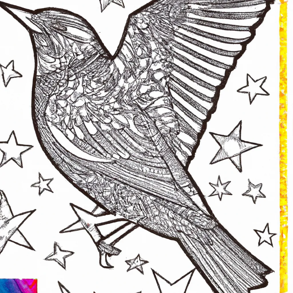 Atividade infantil de desenho estorninho