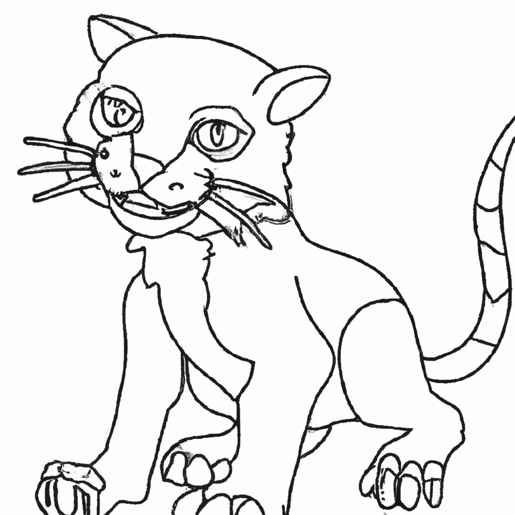 Atividade infantil de desenho gato bravo