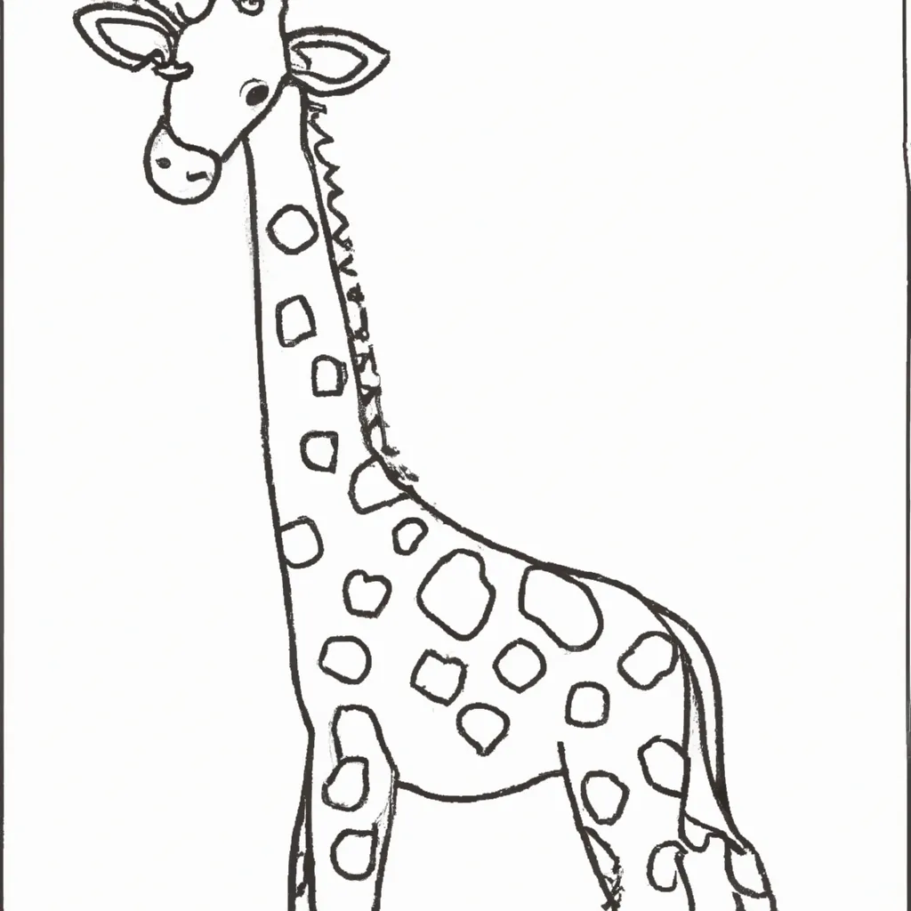 Atividade infantil de desenho girafa 1