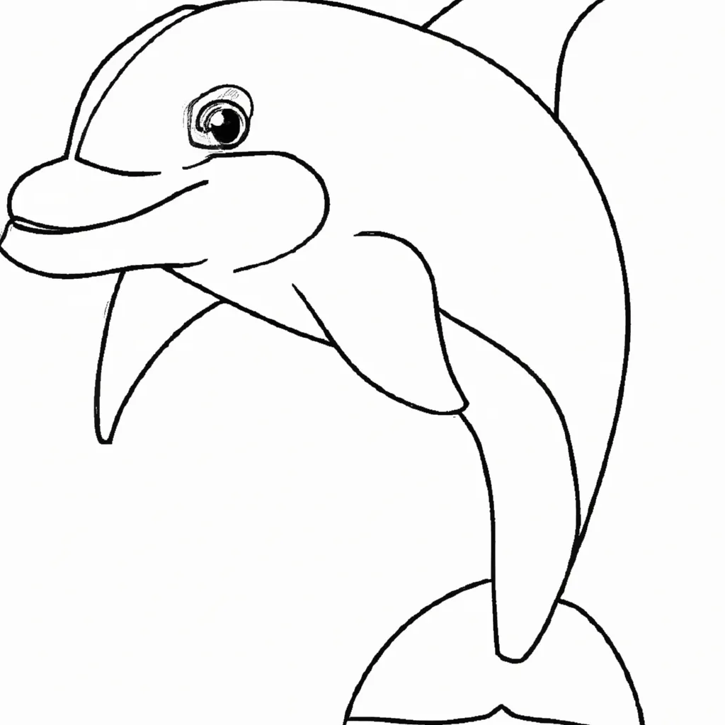 Atividade infantil de desenho golfinho