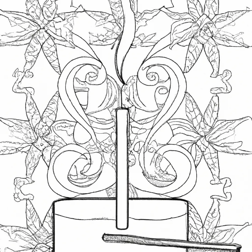 Atividade infantil de desenho incenso arte ritual sagrado