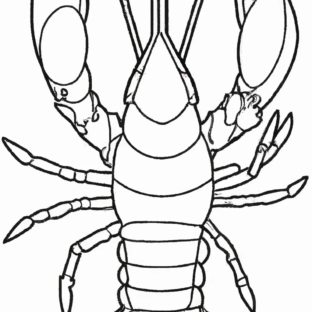 Atividade infantil de desenho lagosta