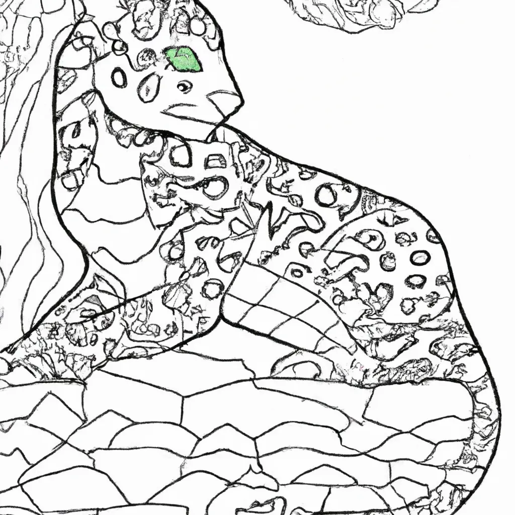 Surpreendente! Desenho de Leopardo para Colorir em Casa! Atividade infantil de desenho leopardo