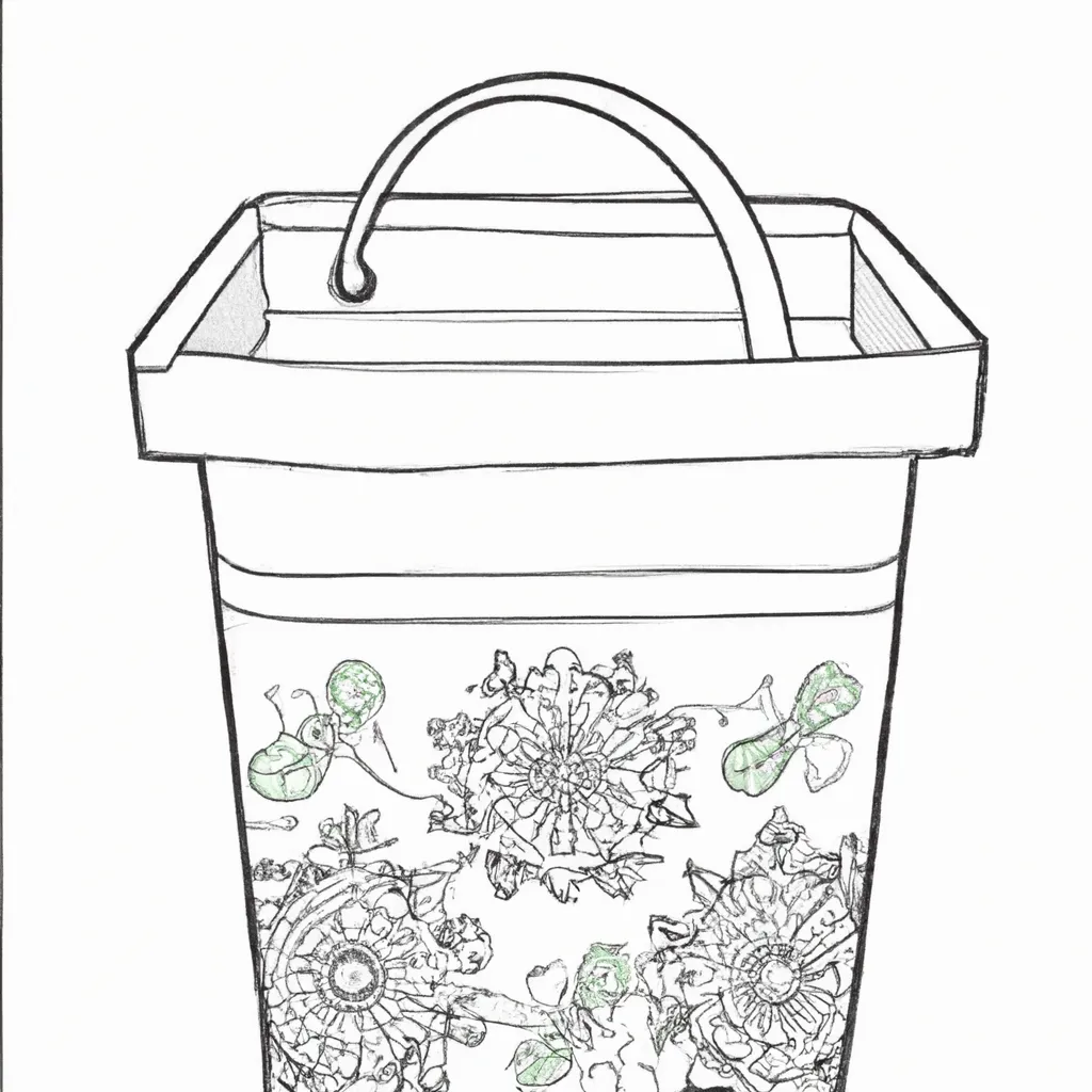 Atividade infantil de desenho lixeira arte reciclagem design.