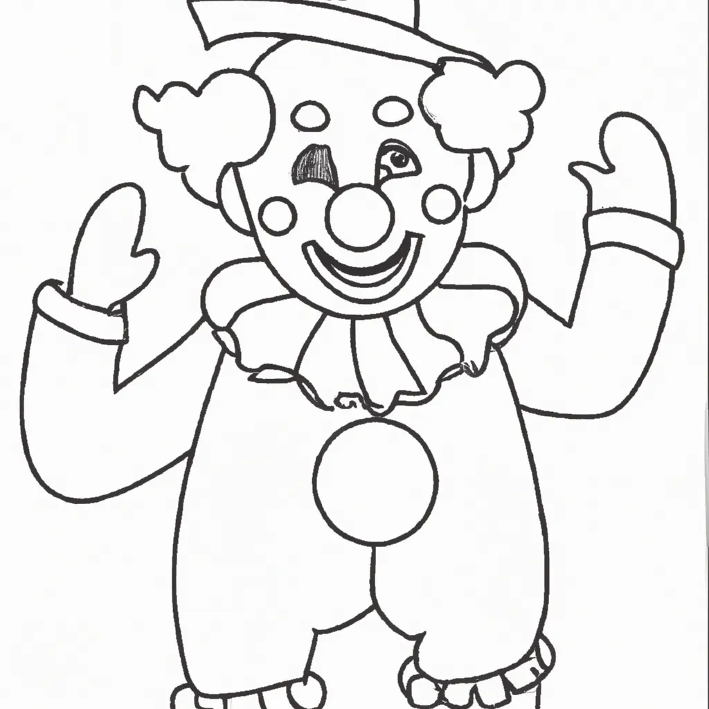 Atividade infantil de desenho palhaco