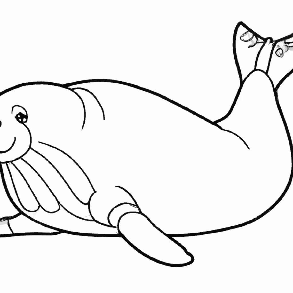 Atividade infantil de desenho peixe boi