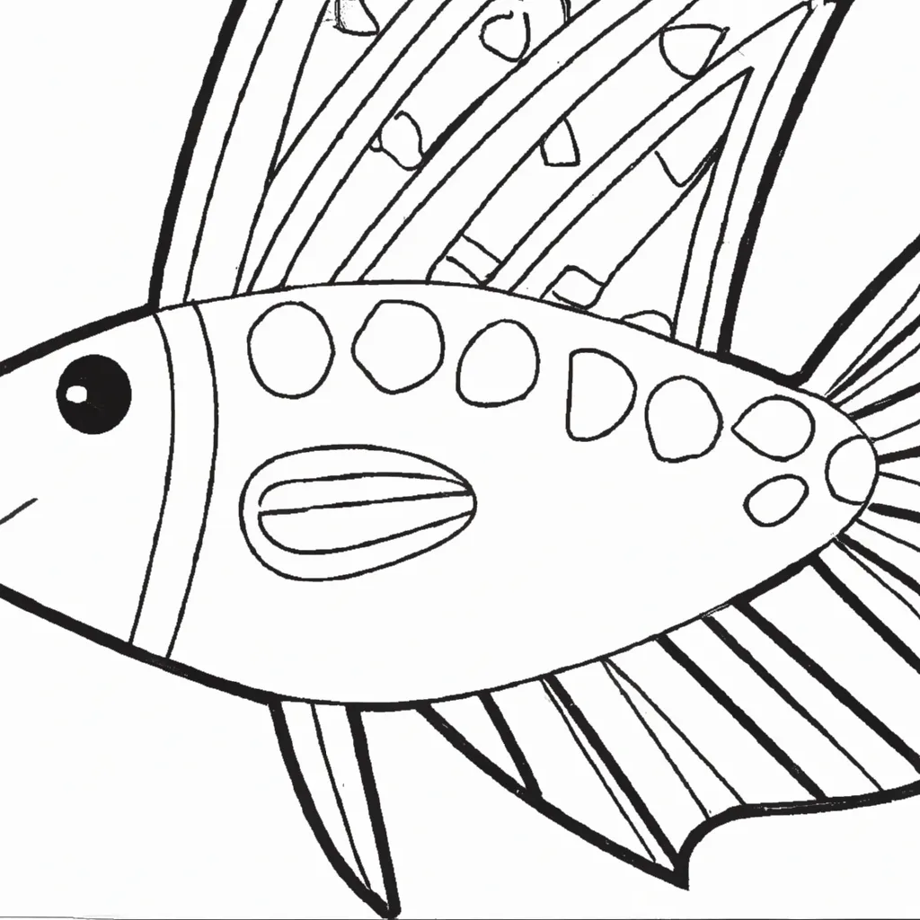 Atividade infantil de desenho peixe espada