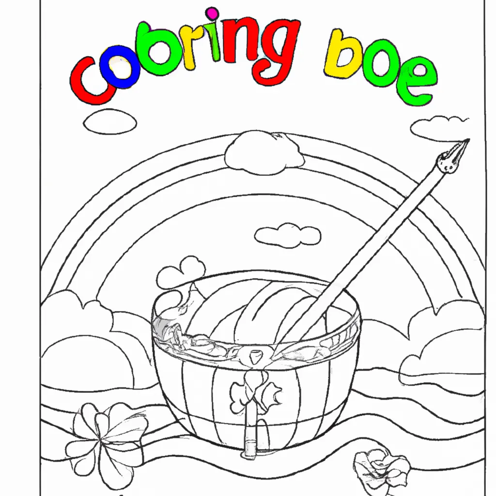 Atividade infantil de desenho pote ouro