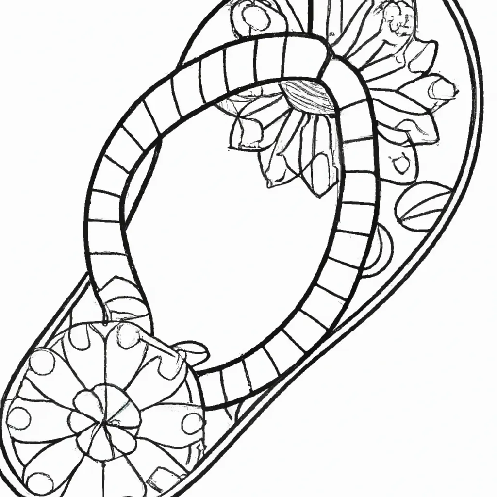 Atividade infantil de desenho sandalia artesanal