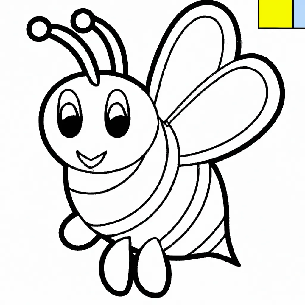Atividade infantil de desenhos abelha