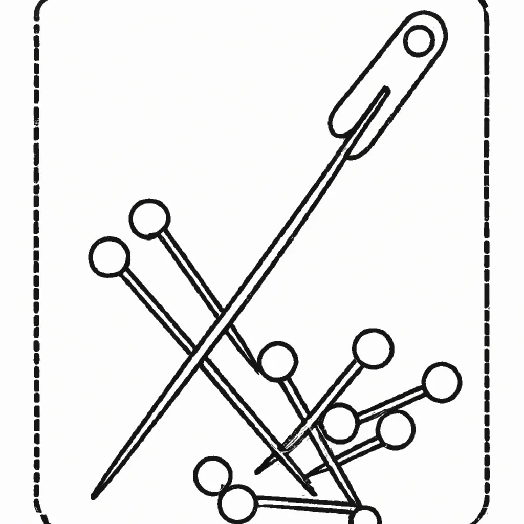 Atividade infantil de desenhos alfinete