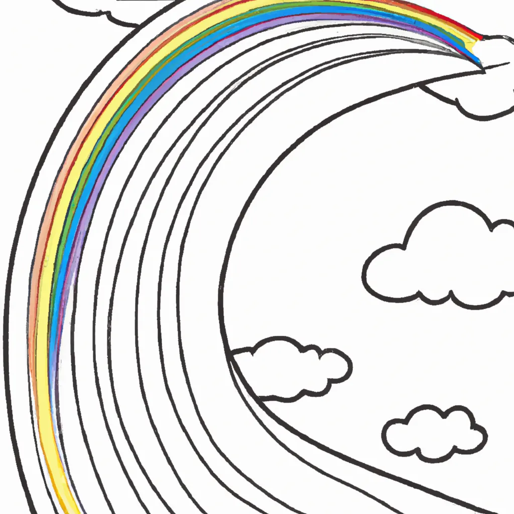 Atividade infantil de desenhos arco iris 1