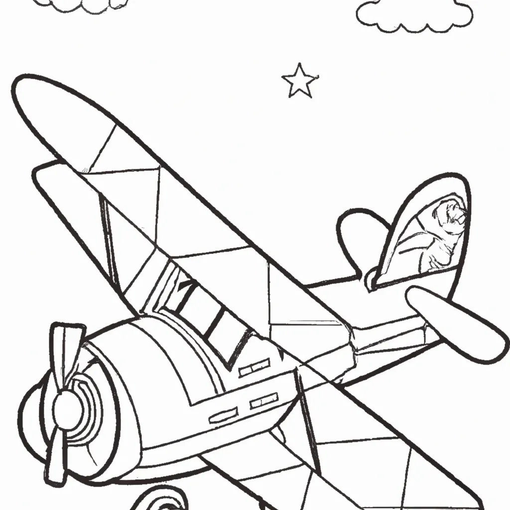 Atividade infantil de desenhos aviao 1