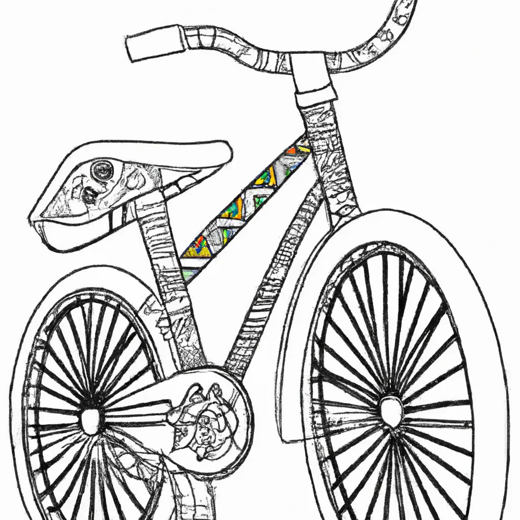 Atividade infantil de desenhos bicicleta 1