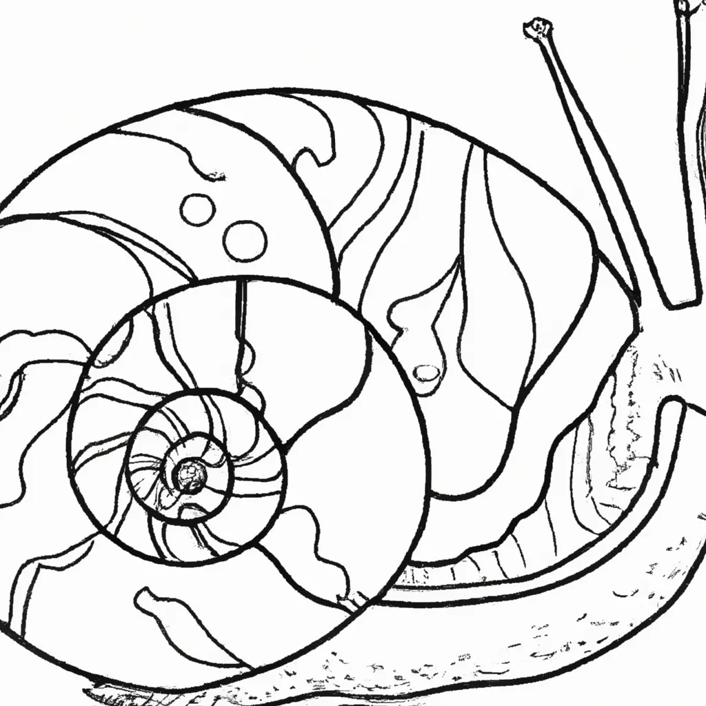 Atividade infantil de desenhos caracol 1