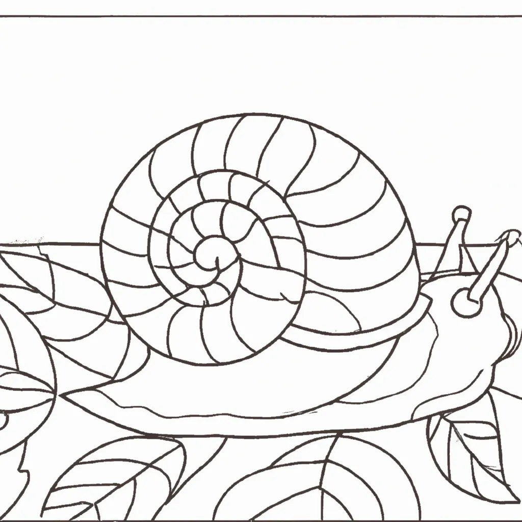 Atividade infantil de desenhos caracol