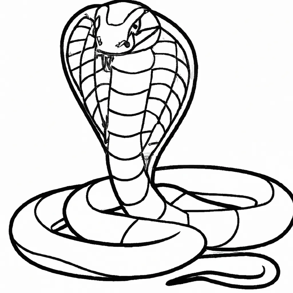 Atividade infantil de desenhos cobra