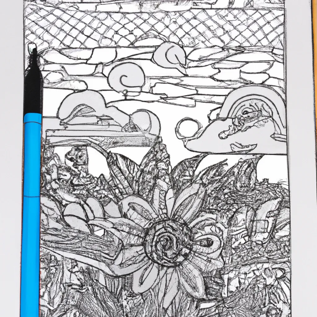 Atividade infantil de desenhos com caneta