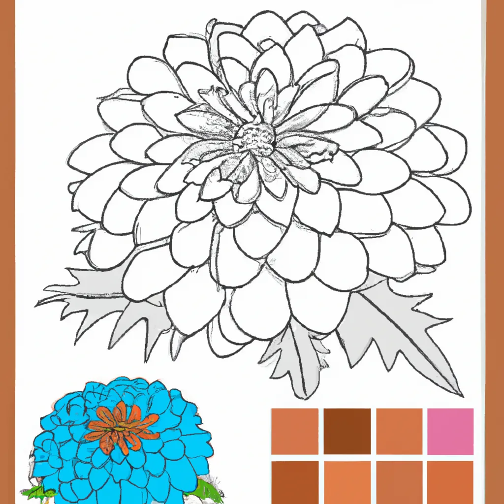 Atividade infantil de desenhos crisantemo