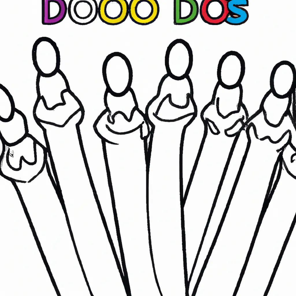 Atividade infantil de desenhos dedos arte digital