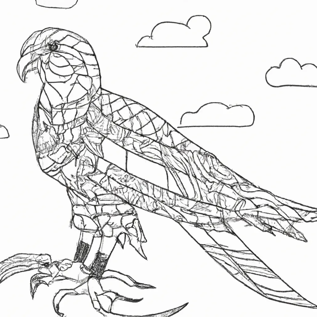 Atividade infantil de desenhos falcao animacao infantil