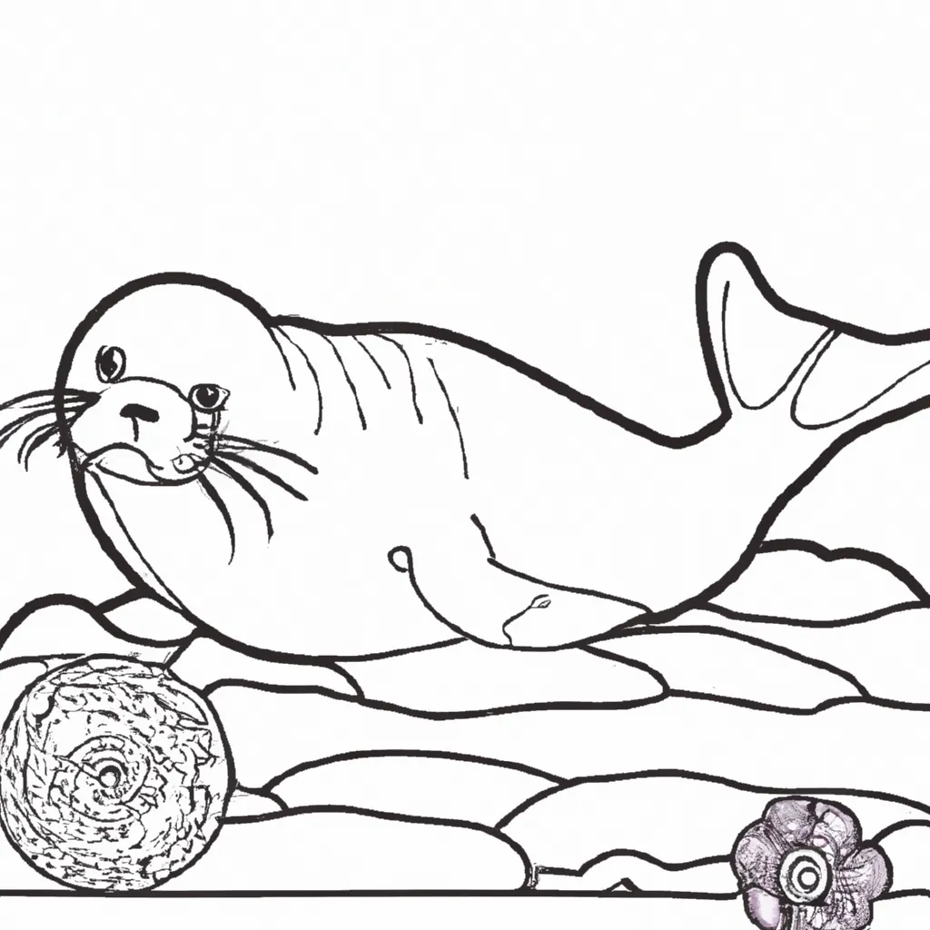 Atividade infantil de desenhos foca