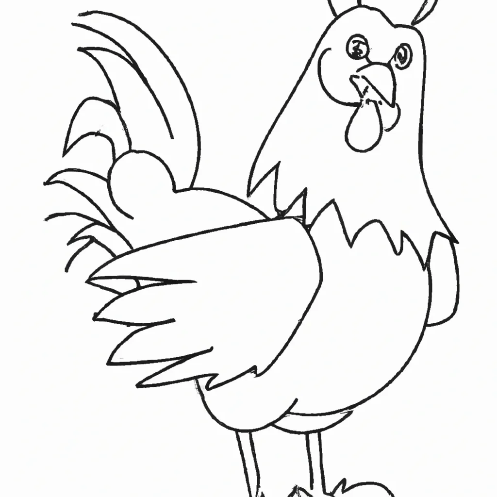 Atividade infantil de desenhos galinha 1