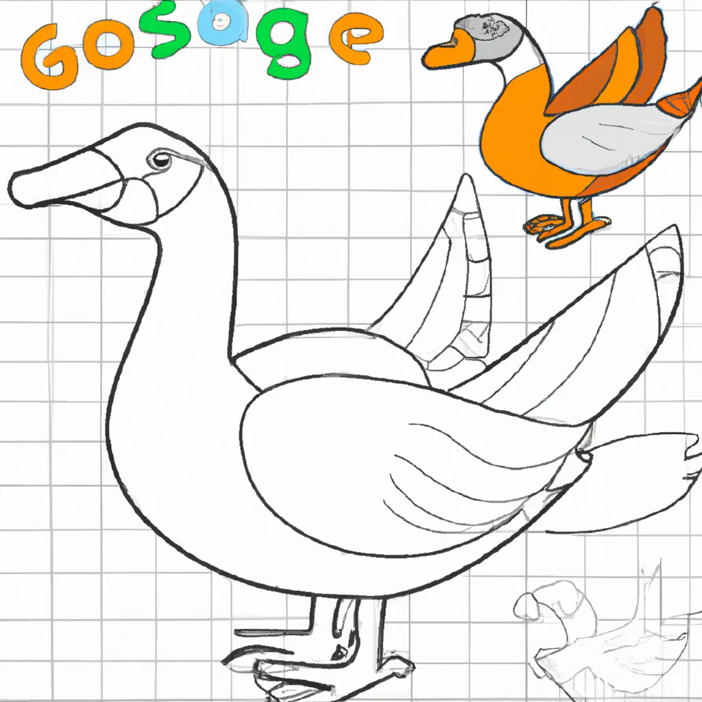 Atividade infantil de desenhos ganso criativos