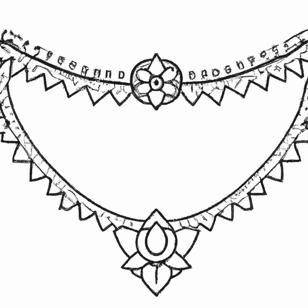 Atividade infantil de desenhos gargantilha