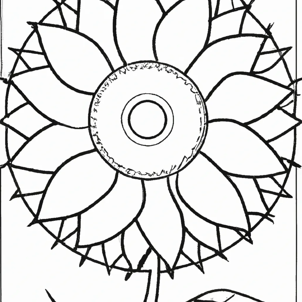 Atividade infantil de desenhos girassol flor sol
