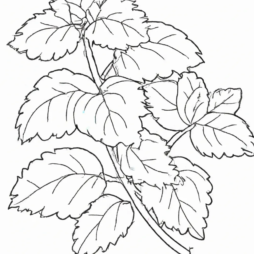 Atividade infantil de desenhos hortela pimenta