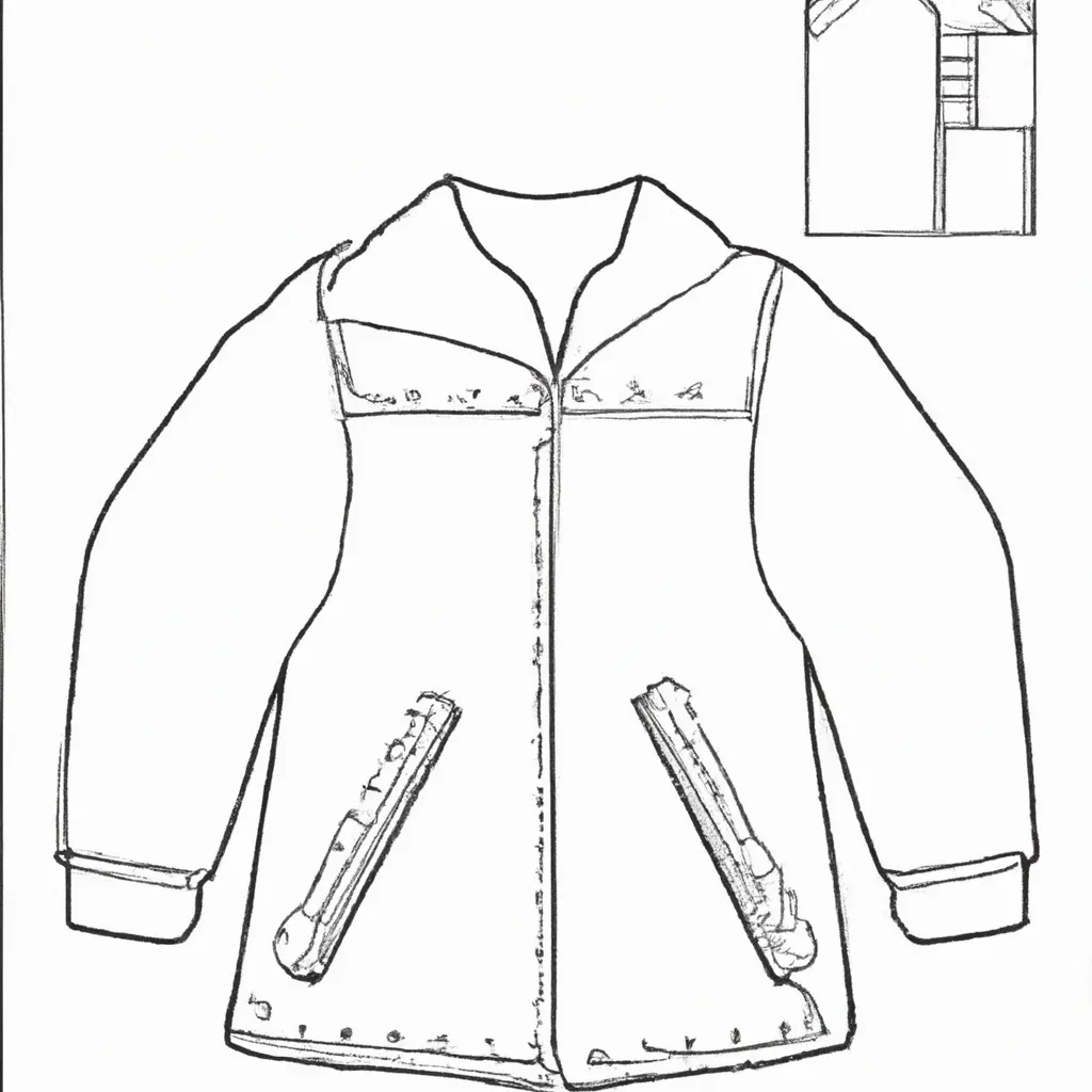 Atividade infantil de desenhos jaqueta
