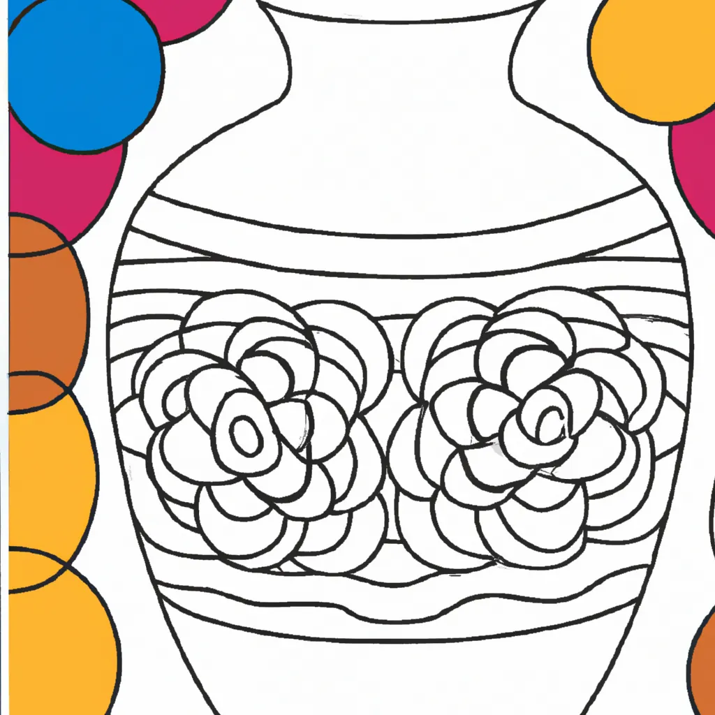 Atividade infantil de desenhos jarra arte decoracao