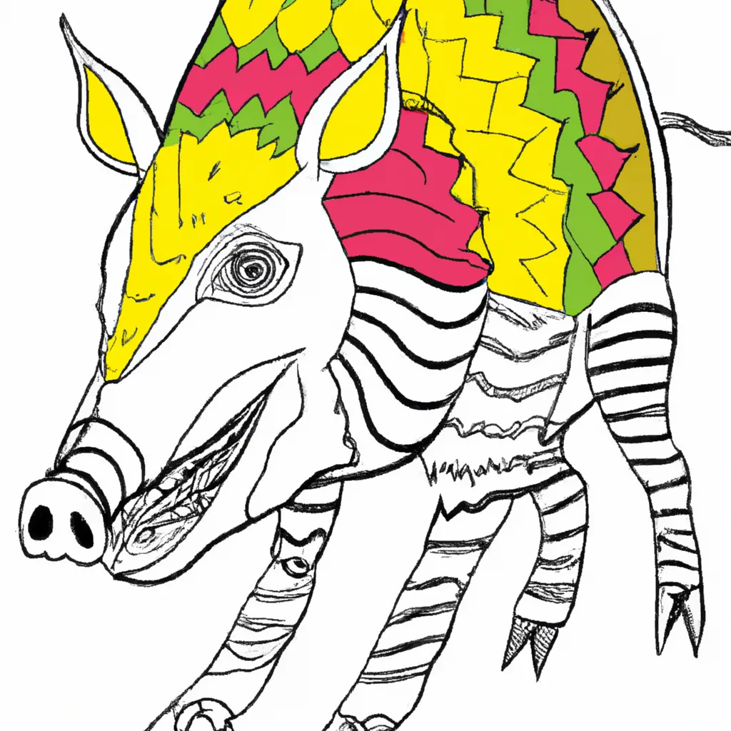 Atividade infantil de desenhos javali